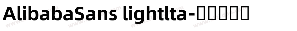AlibabaSans lightlta字体转换